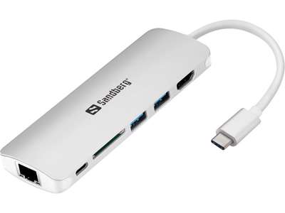 Sandberg USB-C Dock HDMI+LAN+SD+USB,100W