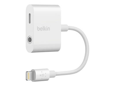 Belkin RockStar kabel til mobiltelefon Hvid Lightning Lightning + 3.5mm