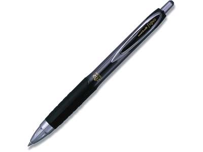 Rollerball pen, 0.5 mm, 0.3 mm, Sort, uni-ball Signo Micro UMN-207-46