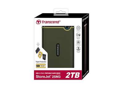 Transcend StoreJet 25M3G ekstern harddisk 1 TB 2.5" Micro-USB B 3.2 Gen 1 (3.1 Gen 1) Grøn