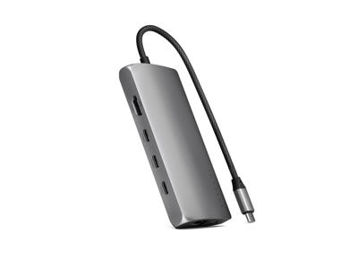 Satechi ST-P8KEM dockingstation Ledningsført USB 3.2 Gen 1 (3.1 Gen 1) Type-C Grå