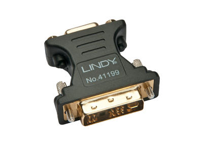 Lindy 41199 kabel kønsskifter VGA DVI-I Sort, Guld