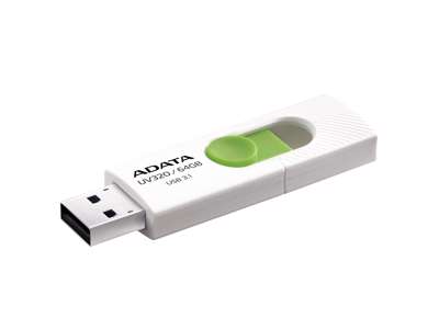 ADATA UV320 USB-nøgle 64 GB USB Type-A 3.2 Gen 1 (3.1 Gen 1) Grøn, Hvid