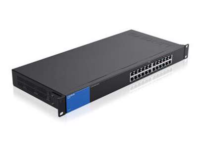 Linksys LGS124-UK netværksswitch Ikke administreret Gigabit Ethernet (10/100/1000) 1U Sort