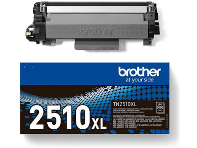 Toner, TN2510XLBK, Black-sort, 3.000 sider, Brother 