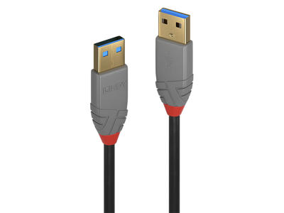 Lindy 36750 USB-kabel USB 3.2 Gen 1 (3.1 Gen 1) 0,5 m USB A Sort