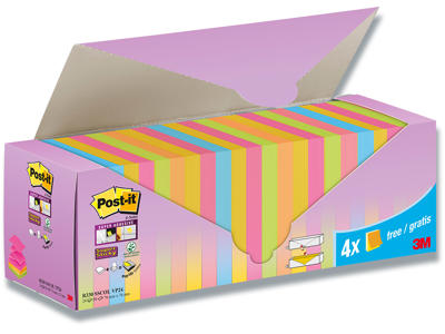 Memonotes, 76x76 mm, Assorteret, 24 blokke, Post-it Super Sticky Z-notes