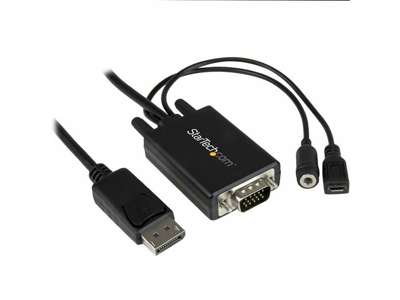 StarTech.com DP2VGAAMM2M videokabel adapter 2 m DisplayPort VGA (D-Sub) Sort