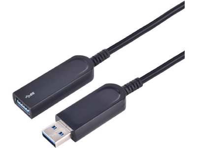 Microconnect USB3.0AAF15AOP USB-kabel USB 3.2 Gen 1 (3.1 Gen 1) 15 m USB A Sort