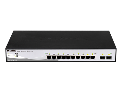 D-Link DGS-1210-10P netværksswitch Administreret L2 Gigabit Ethernet (10/100/1000) Strøm over Ethernet (PoE) 1U Sort