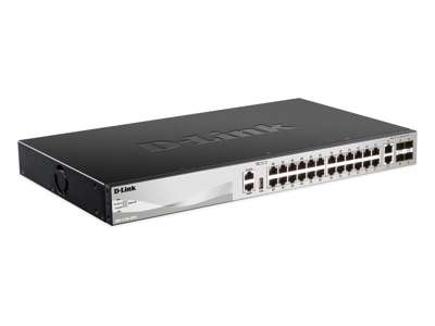 D-Link DGS-3130-30TS Administreret L3 Gigabit Ethernet (10/100/1000) Sort, Grå