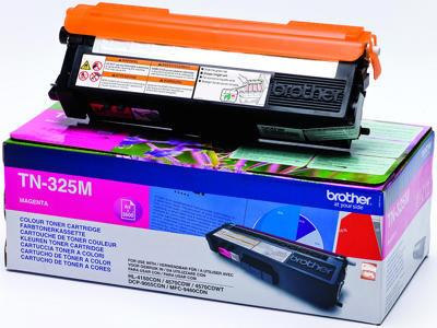 Toner, TN325M, Magenta-rød, 3.500 sider, Brother 