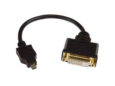 StarTech.com HDDDVIMF8IN videokabel adapter 0,203 m Micro-HDMI DVI-D Sort