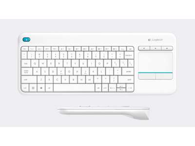 Logitech K400 Plus Wireless Touch Keyboard, White (Nordic)