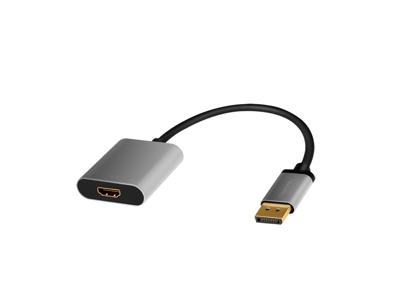 LogiLink CDA0108 videokabel adapter 0,15 m DisplayPort HDMI Sort, Grå