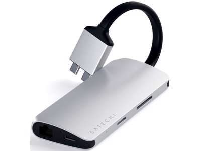 Satechi ST-TCDMMAS dockingstation USB 3.2 Gen 1 (3.1 Gen 1) Type-C Sølv