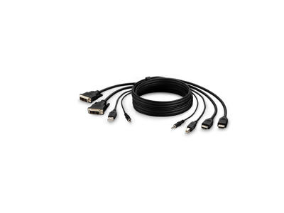 Belkin F1DN2CCBL-DH6t KVM-kabel Sort 1,8 m