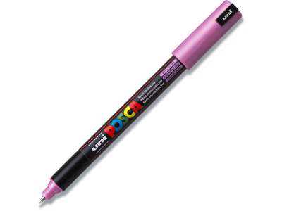 Paint marker, 0.7 mm, Metallic pink, Ultra-fin spids, uni Posca PC-1MR