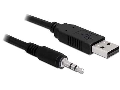 DeLOCK USB 2.0/3.5 mm 1.8m lydkabel 1,8 m 3.5mm Sort