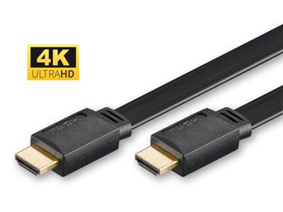 Microconnect HDM19191.5V1.4FLAT HDMI-kabel 1,5 m HDMI Type A (Standard) Sort