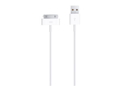 Apple MA591G/C kabel til mobiltelefon Hvid 1 m USB A Apple 30-pin