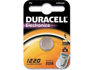 Batteri, CR1220, 3 V, 1 stk, Duracell Electronics