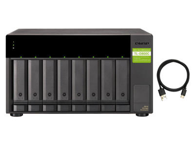 QNAP TL-D800C drevkabinet HDD/SSD kabinet Sort, Grå 2.5/3.5"