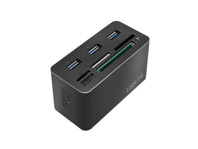 LogiLink CR0046 dockingstation Ledningsført USB 3.2 Gen 1 (3.1 Gen 1) Type-C Sort