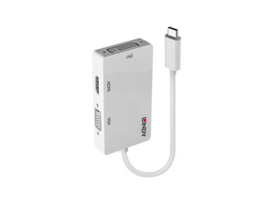 Lindy 43273 USB grafisk adapter 3840 x 2160 pixel Hvid