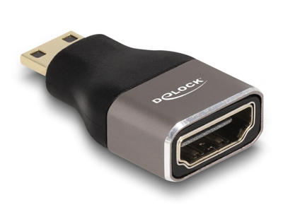 DeLOCK 60080 kabel kønsskifter HDMI Mini-C HDMI Sort, Grå