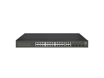 LevelOne GES-2128 netværksswitch Administreret L2 Gigabit Ethernet (10/100/1000) Sort