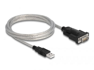 DeLOCK 61314 kabel kønsskifter USB A RS-232 Sort