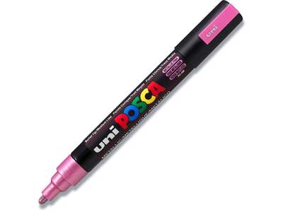 Paint marker, 1.8-2.5 mm, Metallic pink, Rund spids, uni Posca PC-5M