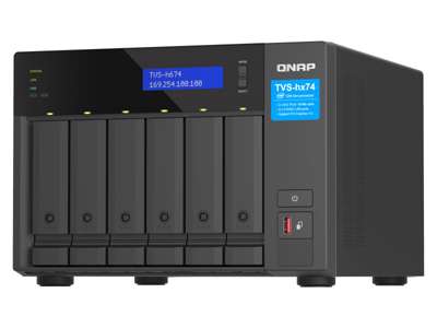 QNAP TVS-H674 NAS Tower Intel® Core™ i5 i5-12400 32 GB DDR4 QuTS hero Sort