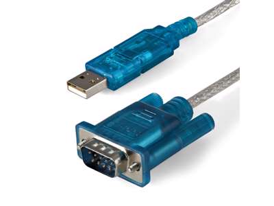 StarTech.com ICUSB232SM3 kabel kønsskifter DB-9 USB 2.0 A Blå, Transparent