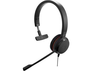 Jabra Evolve 20SE MS Mono Headset Ledningsført Kontor/Callcenter USB Type-A Sort