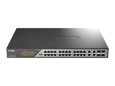 D-Link DSS-200G-28MP/E netværksswitch Administreret L2 Gigabit Ethernet (10/100/1000) Strøm over Ethernet (PoE) 1U Grå