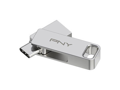 PNY DUO LINK USB-nøgle 128 GB USB Type-A / USB Type-C 3.2 Gen 1 (3.1 Gen 1) Rustfrit stål