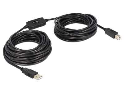 DeLOCK 11m, USB2.0-A - USB2.0-B USB-kabel USB A USB B Sort