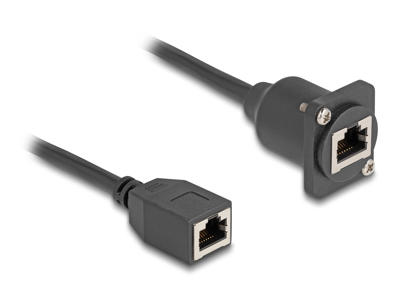 DeLOCK 87968 netværkskabel Sort 0,2 m Cat5e S/UTP (STP)