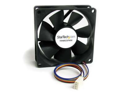 StarTech.com FAN8025PWM Computerkølesystem Computerkabinet Ventilator 8 cm Sort