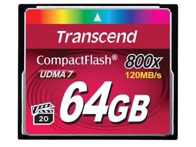 Transcend 64GB 800x CF CompactFlash MLC