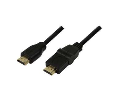 LogiLink HDMI - HDMI, 1.8m HDMI-kabel 1,8 m HDMI Type A (Standard) Sort