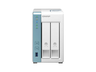 QNAP TS-233 NAS Tower ARM Cortex-A55 2 GB 4 TB HDD QNAP Turbo System Hvid