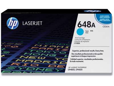 Toner, 648A, Cyan-blå, 11.000 sider, HP CE261A