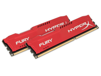 HyperX FURY Red 8GB 1866MHz DDR3 hukommelsesmodul 2 x 4 GB