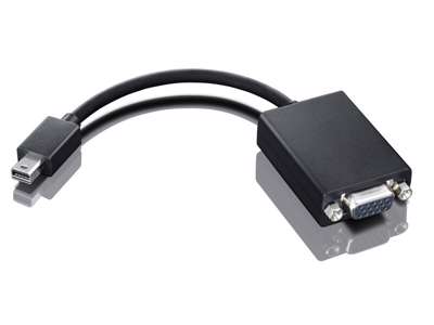 Lenovo 0A36536 videokabel adapter VGA (D-Sub) Mini DisplayPort Sort