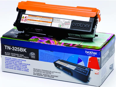 Toner, TN325BK, Black-sort, 4.000 sider, Brother 