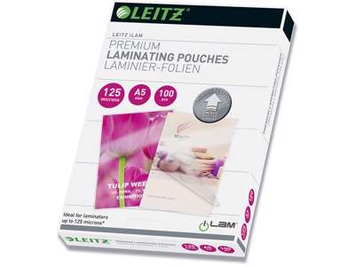 Lamineringslommer, A5, 153x216 mm, 125 micron, Leitz iLAM Gloss