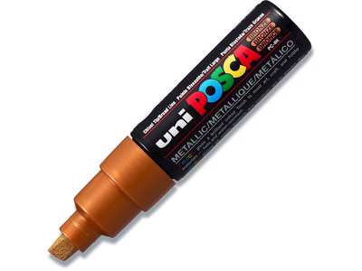 Paint marker, 8 mm, Bronze, Skrå spids, uni Posca PC-8K